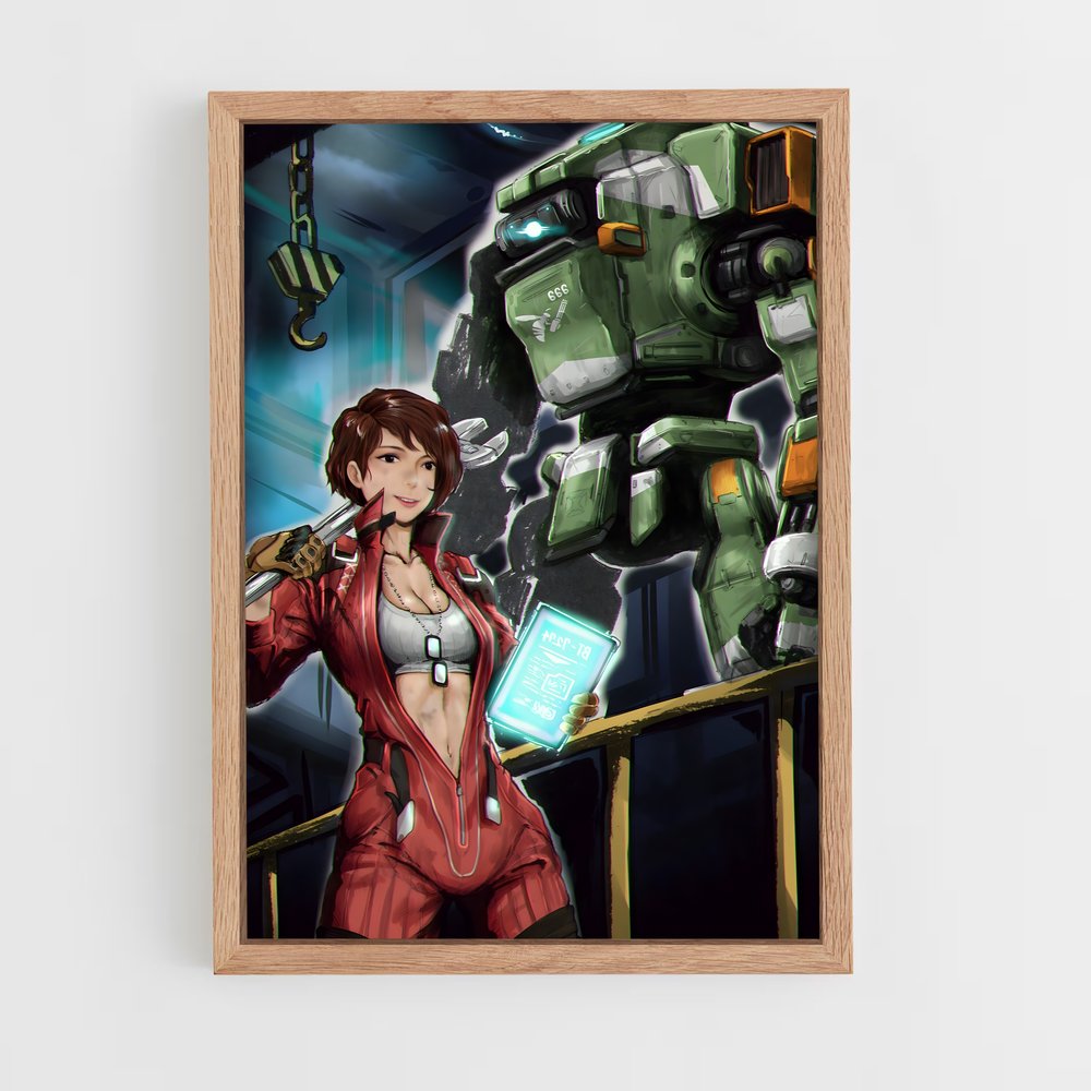 Poster Femme et Robot – affiche Titanfall (vue 4)
